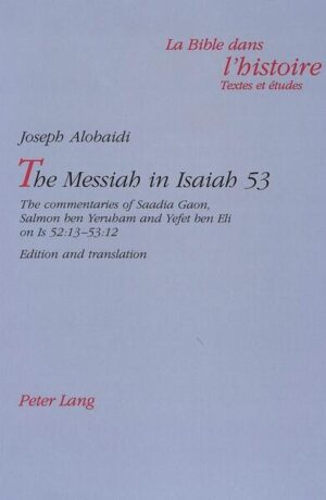 Saadia's commentary on the servant passage of Is 52:13-53:12 presents one of the oldest anti-messianic interpretations of Isaiah's passage. This first time edition and translation of his commentary, found among manuscripts from Cairo Geniza, unveils Saadia's way of reasoning and his struggle against all kind of apocalyptic ideas threatening the Jewish community of his time. Salmon ben Yeruham and Yefet ben Eli tried to oppose his interpretation by using traditional messianic categories. Their commentaries, edited and translated (Salmon, for the first time in English) on the basis of more manuscripts than previous editions, represent the Karaite expectation of a saviour for Israel in exile. Both believe that the servant of Isaiah's passage is an anticipated figure of the awaited liberator. As a result, we have three exegetical masterpieces of this vital passage in Isaiah.