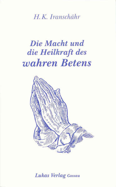 Aus dem Vorwort: «Diese Schrift befasst sich im besonderen mit dem Problem, das jeder Religion als Kernstück eigen ist, mit dem Beten. H.K. Iranschähr spricht im ersten Teil des Buches über die Bedeutung des wahren Betens im Leben der Menschen. Er bezeichnet das Beten als Notwendigkeit, welche uns wie mit einem heiligen Band mit Gott verbindet und welches eine Nahrung für die Seele ist, die dem Herzen Kraft und Licht verleiht. Im weiteren vollziehe das gemeinsame Gebet vieler Menschen die so notwendige Reinigung der geistigen Atmosphäre der Menschheit. Im zweiten Teil wird u.a. über den Vorgang der Gebetserhörung, die schützende Macht des Gebetes und die Bewusstseinsstufen gesprochen. Freiwillige Einordnung in den Willen des Schöpfers, Veredlung der Wünsche des Menschenlebens bis zum Punkte, wo sie in keinem Widerspruch mehr stehen zu den göttlichen Forderungen, das sind nach Iranschähr die Bedingungen wahren Betens. Der dritte Teil enthält erbauliche Gedichte und Sinnsprüche, die zum Gebrauch bestens empfohlen werden können.»