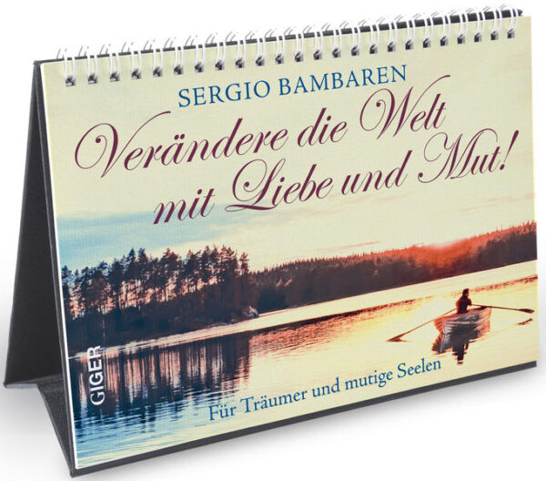 Mit den Weisheiten und Botschaften seiner Bücher hat Weltbestsellerautor Sergio Bambaren bis heute Millionen von Menschen auf der ganzen Welt begeistert. In diesem schönen Aufsteller finden sie 80 seiner schönsten Zitate aus seinem Buch „Lebe deine Träume“ und „Das Licht auf der anderen Seite des Flusses“. Begleitet von schönen Bildern möchte dieser Aufsteller Menschen erinnern, wie wir bewusster mit gegenseitigem Respekt die Liebe zu unserem Planeten Erde, zur Natur, den Tieren und die Liebe zu den Mitmenschen leben können und dabei mit gegenseitigem Respekt die Welt verändern.