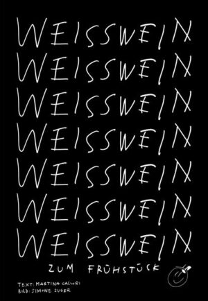 Das Ticken der Uhr, das Surren der Lampen, das Rascheln der Buchseiten, das Blubbern des Nudelwassers, alles wird zur Nervenprobe. Das Gestern ernährt sich aus dem Vorgestern und dem Gestern davor. Prognosen, Kurven, Wellen, das unbekümmerte Zwitschern der Vögel, es ist zum Verrücktwerden in den eigenen vier Wänden, eigentlich sind es fünf - die Decke mitgezählt, die uns auf den Kopf fällt. Wir liebäugeln mit der versperrten Tür. Caluoris dichte Texte, in denen jedes Wort Gewicht hat und jede Andeutung Beachtung verdient, treffen wie sonst nichts die Stimmung von einem oder zwei viel zu langen Jahren. Charaktere, die verloren im Chaos des immer gleichen Alltags versinken, vom Sturm der Einsamkeit weggeweht werden. Dazu setzen Simone Zügers Illustrationen mit rauem Charme erhellende Kontrapunkte. Es entsteht - nicht zuletzt weil es der Leserin, dem Leser selbst überlassen bleibt, die Illustrationen den Texten zuzuordnen - ein lustvolles Hin und Her, mal melancholisch, mal voll Hoffnung, mal tieftraurig, mal nostalgisch. »Weißwein zum Frühstück« thematisiert den kollektiven Lagerkoller als Tour de force aus Alltagssplittern zwischen Menschenhunger und Todesanzeige, Innigkeit und Beziehungstod: Die Liaison mit der Zimmerpflanze. Die Priesterin einer Privatkapelle aus rosaroten Klopapierrollen. Die Schweizer Chinesin, die im Linienbus plötzlich angefeindet wird. Die Laborratte, die keinen Schlaf findet und durch bodennahe Schießscharten aus Milchglas nach draußen späht, wo das Gras so ätzend grün ist, weil die Kinder aufgehört haben zu spielen.