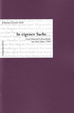 Im Zuge der Recherchen über meine Studienjahre bin ich auf ein spiralgeheftetes Notizbuch gestossen, welches zwei Dutzend Lebensläufe enthält: Ich habe sie vor Jahrzehnten verfasst und dabei Erfahrung und Erfindung unbekümmert vermischt. Beim Wiederlesen war ich überrascht von den einzelnen Berichten, den Unterschieden wie den Übereinstimmungen