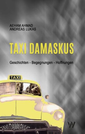 „Steigen Sie ein in mein gelbes, bescheidenes Taxi, mit dem ich tagein und tagaus durch diese turbulente Stadt fahre und meinen Lebensunterhalt verdiene! Ich freue mich sehr, dass ich Sie auf den Fahrten durch mein geliebtes Damaskus mitnehmen darf und Sie mich auf meinen Touren begleiten“, fordert Ahmed, der Taxifahrer aus Damaskus zu Beginn seiner Erzählungen auf. Seine Fahrgäste erzählen ihre Geschichten und Erlebnisse aus dem Kriegsalltag, der tiefe Spuren in den Seelen hinterlassen hat. Auf einfühlsame Weise verknüpft der Taxifahrer dies mit den Sehnsüchten und Hoffnungen der Menschen. Nach seinem erfolgreichen Buch „Und die Vögel werden singen – Ich der Pianist aus den Trümmern“, das in mehrere Sprachen übersetzt wurde, ist „Taxi Damaskus“ das zweite Buch von Aeham Ahmad, das er zusammen mit dem Autor Andreas Lukas geschrieben hat. Darin kommt der Taxifahrer Ahmed zu Wort mit den Erlebnissen seiner Fahrgäste. Aus früher fröhlichen und oft lustigen Geschichten sind oft traurige, schicksalsreiche und nicht immer leicht zu ertragende geworden. Mit der einfachen und klaren Sprache des Taxifahrers soll ein Eindruck vermittelt werden von den Gegebenheiten, mit und unter denen die Menschen in Syrien leben. Es ist nicht einfach, das tägliche Leben zu meistern. Mit Taxi Damaskus wollen die Autoren den Menschen eine Stimme geben. Steigen Sie also ein in das Taxi und lassen sich von Ahmed, dem Taxifahrer mitnehmen. Seine hautnahen Erzählungen werden untermalt mit Gedichten, in denen die Hoffnungen und Sehnsüchte der Menschen komprimiert werden. Illustriert werden die Kapitel mit ausgewählten Fotos aus dem Alltag in Syrien sowie Bildern und Motiven der syrischen Künstler Tahani Munawar und Ibrahim Doudieh.