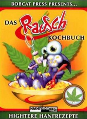 Cannabinoid angehauchte Kochbücher gibt es einige, mit mehr oder weniger Qualität. Bei diesem bleiben aber wirklich keine Fragen und Wünsche mehr offen, denn es ist mehr als nur eine gut illustrierte Sammlung irgendwelcher Rezepte. Es liefert dutzende von professionellen Tipps, Tricks & Techniken zum Thema THC-haltige Nahrungs-aufnahme. Der ganze Prozess des Vor- und Zubereitens wird in diesem Buch kurz und knackig vermittelt. Es gibt einfach ein paar Grundregeln, die man bei der Zubereitung von berauschenden Leckerlis beherrschen sollte, um frustrierende, oder fürchterliche Erfahrungen zu vermeiden. Die Zeichnungen sind witzig, bzw. bei den Anleitungen sehr eindeutig und vermitteln absolut einleuchtend was und wie es zu tun ist, um optimale Ergebnisse zu erzielen. Als Beigabe gibt es wichtige Erläuterungen der Kurz- und Langzeitwirkungen von THC-haltigen Konsumgütern, auf die Gesundheit, sowie wichtige Hinweise auf sichere Einnahme und rechtliche Aspekte. Das macht dieses Buch zu einem Miniwerk mit ganzheitlichem Ansatz, welches das Prädikat ultimative Spezialkochanleitung verdient und von mir 6 Sterne im "mushroom yum yum guide" bekommt. Mushroom Magazine, Januar 2001.