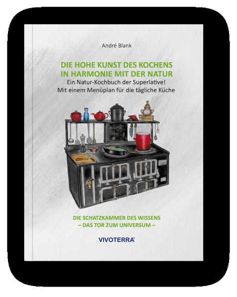 Gesund kochen heisst nichts anderes, als die Ordnung der Natur anzuwenden, die besagt, dass sich alles wandelt -Yin wird zu Yang, Yang wird zu Yin. Das Kochen ist eine Technik, die diesen Wandel unterstützt, so dass der Mensch die Ordnung des Universums in sich selbst schaffen kann. Mit anderen Worten, das Kochen verschafft ihm die Ordnung der Körpersäfte, der Organe, des Nervensystems und des Gehirns. Einige Nahrungsmittel sind jedoch von dieser Ordnung zu weit entfernt. Einige Nahrungsmittel sind für den Menschen nicht geeignet. Daher ist der erste Schritt beim Kochen die Auswahl der Nahrungsmittel.  Dieses Buch enthält André Blank’s Sammlung von köstlichen gesunden Speisen, einem Menüplan für die tägliche Küche, Einkaufslisten für gesunde Lebensmittel, Checkliste ungesundes durch gesundes ersetzen, auswahl und Zubereitung der Lebensmittel, Küchengeräte und Küchenhelfer, das Kochen der Lebensmittel, Warenkunde und Glossar. Darauf folgt dann der umfangreiche Rezeptteil (mit mehr als 600 Rezepten!) Dieses Buch ist viel mehr als nur ein Rezeptbuch - es ist ein ein Wissens-und Lehrbuch. Ein Natur-Kochbuch der Superlative für höchste Ansprüche!