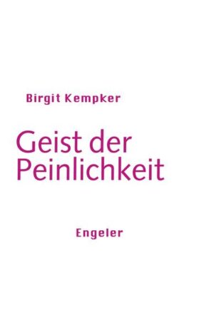 Birgit Kempkers Texte tun weh. Zuallererst ihr selbst. Weil sie Scham schon durchhat. Weil sie keine Peinlichkeit scheut. Weil sie Ross und Reiter nennt. Busch und Rose und Unterhose. Oma und Opa, Mama und Papa, Wuppertal und Essen-Werden. Namen bedeuten was. "Moribund, sagt Elke Erb zärtlich zu dir am Morgen mit rohen Zwiebeln zwischen den Zähnen und hohem Blutdruck in Edenkoben wie zu wundem Hasen. Besser Edenkoben als Hassloch nebenan. Die Peinlichkeit, Orte zu hassen: wie Hassloch. Die Peinlichkeit, Hassworte des Tages zu haben, wie heute: Akzeptanz. Die Peinlichkeit des magischen Verhältnisses zu Worten, Namen und Sätzen." Oder: "Du verwechselst Krypto mit Krypta in Essen-Werden, wo deine Eltern mit dir im Bauch deiner Mutter und in einem praktischen Schwarzen heiraten. Die Peinlichkeit, dass dein Kläger, dessen Namen du nicht nennen darfst, in Essen-Werden in einem Logotherapeutischen Institut seinen Logotherapeuten machte und jetzt Direktor ist und dies dir in Budapest nicht gut bekam, ihm auch nicht. Die Peinlichkeit, dass dir, Weiteres zu erwähnen, per Gesetz verboten ist, vorbestraft, und noch peinlicher ist, dass du dich daran hältst, als würde dieser Kläger lebenslang klagen. Du wirkst auf mich recht angeschlagen, Baby." Und: "Die Peinlichkeit, Windeln zu brauchen, grosse Hosen, das Bett einzukoten, die Peinlichkeit, dass dies einem Menschen passieren kann und passiert und dass du ein Mensch bist. - Selbst wenn es Inzest war, kann man sein Knie später noch gut gebrauchen, sagt Doktor Cheng. - Niemand will die Person sein, die mit dir über diese Anussache spricht, sagst du. Wenn Schleimbeutel am Ende des Anus, dann: ab in die Röhre zum Defäkationsprotokoll, ob du die Befehle sendest und empfängst. Ob du Pressen kapierst oder dich paradox verhältst wie beim Kinderkriegen. Ob dein Beckenboden sich senkt beim Defäkieren. Frauen mit Spontangeburten sind Kandidaten fürs Antipressverhalten. Na? - Was? - Es ist leichter, sich um das Klo zu kümmern, als um den Enddarm, an dessen Ende der Schleimbeutel zu locker sitzt, oder überhaupt sitzt, und deshalb der Kot nicht richtig festgehalten werden kann, oder sich konisch formt und unfreiwillig dann und wann herauskullert, nicht nur beim Pinkeln. Er kullert konisch zur Unterhose raus, die Beine runter in die Socke oder auf die Treppe. - Kullern? - Eher ruckeln, zuckeln, schmieriges Gleiten. - Sich im Beinhaar fangen. - Oder auch hoppeln? - Auch hoppeln. - Ja? - Kotskulpturen. - Die Scham über ein kaputtes Klo ist nicht dieselbe wie über einen kaputten Enddarm. - Warum sagst du das? Das weiss doch jeder. - Eben, ich versuche nicht Räuber und Jäger zu sprechen, sondern von etwas, was du verstehst, was dir nah ist, verstehst du? Kot ist für alle. Jeder hat schon mal einen Arm gesehen, der tief in einen Kloabgrund griff, um das Klo nicht gänzlich abschrauben zu müssen oder einen teuren Fremdarm anheuern zu müssen mit Anweg. Ausserdem ist es das Testosteron, was den Frauen fehlt, wenn es aus ihnen herausfällt. - Verstehe. - Und? - Zu nah. - Zu nah? - Es geht zu weit. - Zu weit? Endlich hast du etwas, was alle begreifen, und schon geht es zu weit. Du sollst dich nicht in die Anschaulichkeit davon steigern, was ja sowieso alle verstehen. Du sollst sie ablenken vom Leben. Das Leben ist peinlich genug. - Also echt!"