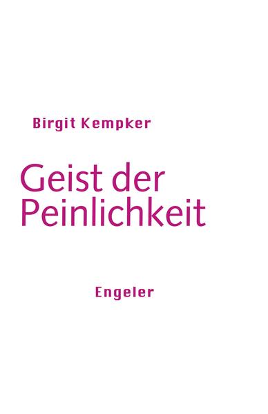 Birgit Kempkers Texte tun weh. Zuallererst ihr selbst. Weil sie Scham schon durchhat. Weil sie keine Peinlichkeit scheut. Weil sie Ross und Reiter nennt. Busch und Rose und Unterhose. Oma und Opa, Mama und Papa, Wuppertal und Essen-Werden. Namen bedeuten was. "Moribund, sagt Elke Erb zärtlich zu dir am Morgen mit rohen Zwiebeln zwischen den Zähnen und hohem Blutdruck in Edenkoben wie zu wundem Hasen. Besser Edenkoben als Hassloch nebenan. Die Peinlichkeit, Orte zu hassen: wie Hassloch. Die Peinlichkeit, Hassworte des Tages zu haben, wie heute: Akzeptanz. Die Peinlichkeit des magischen Verhältnisses zu Worten, Namen und Sätzen." Oder: "Du verwechselst Krypto mit Krypta in Essen-Werden, wo deine Eltern mit dir im Bauch deiner Mutter und in einem praktischen Schwarzen heiraten. Die Peinlichkeit, dass dein Kläger, dessen Namen du nicht nennen darfst, in Essen-Werden in einem Logotherapeutischen Institut seinen Logotherapeuten machte und jetzt Direktor ist und dies dir in Budapest nicht gut bekam, ihm auch nicht. Die Peinlichkeit, dass dir, Weiteres zu erwähnen, per Gesetz verboten ist, vorbestraft, und noch peinlicher ist, dass du dich daran hältst, als würde dieser Kläger lebenslang klagen. Du wirkst auf mich recht angeschlagen, Baby." Und: "Die Peinlichkeit, Windeln zu brauchen, grosse Hosen, das Bett einzukoten, die Peinlichkeit, dass dies einem Menschen passieren kann und passiert und dass du ein Mensch bist. - Selbst wenn es Inzest war, kann man sein Knie später noch gut gebrauchen, sagt Doktor Cheng. - Niemand will die Person sein, die mit dir über diese Anussache spricht, sagst du. Wenn Schleimbeutel am Ende des Anus, dann: ab in die Röhre zum Defäkationsprotokoll, ob du die Befehle sendest und empfängst. Ob du Pressen kapierst oder dich paradox verhältst wie beim Kinderkriegen. Ob dein Beckenboden sich senkt beim Defäkieren. Frauen mit Spontangeburten sind Kandidaten fürs Antipressverhalten. Na? - Was? - Es ist leichter, sich um das Klo zu kümmern, als um den Enddarm, an dessen Ende der Schleimbeutel zu locker sitzt, oder überhaupt sitzt, und deshalb der Kot nicht richtig festgehalten werden kann, oder sich konisch formt und unfreiwillig dann und wann herauskullert, nicht nur beim Pinkeln. Er kullert konisch zur Unterhose raus, die Beine runter in die Socke oder auf die Treppe. - Kullern? - Eher ruckeln, zuckeln, schmieriges Gleiten. - Sich im Beinhaar fangen. - Oder auch hoppeln? - Auch hoppeln. - Ja? - Kotskulpturen. - Die Scham über ein kaputtes Klo ist nicht dieselbe wie über einen kaputten Enddarm. - Warum sagst du das? Das weiss doch jeder. - Eben, ich versuche nicht Räuber und Jäger zu sprechen, sondern von etwas, was du verstehst, was dir nah ist, verstehst du? Kot ist für alle. Jeder hat schon mal einen Arm gesehen, der tief in einen Kloabgrund griff, um das Klo nicht gänzlich abschrauben zu müssen oder einen teuren Fremdarm anheuern zu müssen mit Anweg. Ausserdem ist es das Testosteron, was den Frauen fehlt, wenn es aus ihnen herausfällt. - Verstehe. - Und? - Zu nah. - Zu nah? - Es geht zu weit. - Zu weit? Endlich hast du etwas, was alle begreifen, und schon geht es zu weit. Du sollst dich nicht in die Anschaulichkeit davon steigern, was ja sowieso alle verstehen. Du sollst sie ablenken vom Leben. Das Leben ist peinlich genug. - Also echt!"