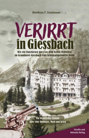 Der Starchirurg PD Dr. Fritz Steinmann sucht 1914 nach einem Burnout Erholung im mondänen Grand Hotel Giessbach am Brienzersee. Aber noch ahnt hier fast niemand, dass der Erste Weltkrieg in einem Monat ausbricht. Fritz Steinmann lernt die attraktive Hotelbesitzerin Elisabeth kennen und kann sich ihrer Faszination nicht entziehen. Doch plötzlich steht er im Mittelpunkt einer rätselhaften Mordserie und begibt sich selbst in Lebensgefahr. Ein fesselnder Roman um einen Ort voller Geschichte und Geschichten, es geht um Liebe und Tod im Hintergrund des ersten Weltkrieges.