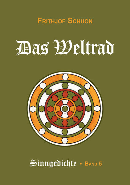 Die deutschen Sinngedichte von Frithjof Schuon bilden eine metaphysische und geistige Gesamtheit, die die wesentlichen Lehren dieses Meisters in einer ebenso zugänglichen wie unmittelbaren Form vereinigt. Die 23 Sammlungen, die das Werk umfasst, sind auf fünf Bände verteilt worden: 1. Adastra (Adastra, Stella Maris, Herbstblätter, Der Ring) 2. Lieder ohne Namen (I-IV) 3. Lieder ohne Namen (V-VIII) 4. Lieder ohne Namen (IX-XII) 5. Das Weltrad