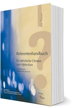 Dieses Referentenhandbuch (Umfang 208 Seiten DIN-A4) legt 'pfannenfertig' alle 15 Vorträge aus dem Buch 'Fragen an das Leben' von Nicky Gumbel dar. Die Vorträge sind in den Kontext der katholischen Kirche gestellt, in eine aktuellere Sprache umgesetzt, sowie der neuesten Ausgabe des Teilnehmerheftes angepasst. 208 Seiten, 21 x 29,7 cm, mit vielen alternativen Textmodulen sowie Kopiervorlagen Zum vorliegenden Referentenhandbuch gibt es einen Folienordner (Bilder in Farbe) mit Overhead-Folien. Dieser kann käuflich erworben oder leihweise beim Verlag bezogen werden kann. Kontaktieren Sie uns.