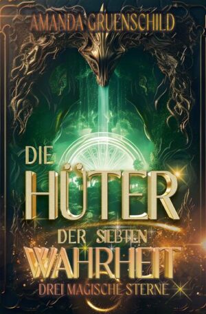 »Die Hüter der siebten Wahrheit«, Teil 1 »,Drei magische Sterne« von Amanda Gruenschild, ist der erste Band einer Tetralogie., Er ist die erweiterte und überarbeitete Version von "Eichen müssen her!" Teil 1. Kurzbeschreibung: Der Druide Soholit erfährt im 9. Jahrhundert durch den Brunnen der Zeit, dass im Jahr 2124 die endgültige Vernichtung aller Spezies auf der Erde geplant ist. Da die Zukunft jedoch veränderbar ist, macht sich der Magier auf, eine starke Gemeinschaft um sich zu scharen, die dies doch noch verhindern könnte. Zu diesen edlen »Kriegern des Lichts« gehören mutige Menschen, gewandte Elben, weise Vertreter des kleinen Volkes, ein selbstloser Selkie, mystische Wesen, Bewohner fremdartiger Planeten sowie ein außergewöhnlicher Lakota- Mann. Kann die gefährliche Mission tatsächlich gelingen? Mythos und Realität vermischen sich hier in einer zauberhaften, spannenden Geschichte voller tiefer Weisheit.