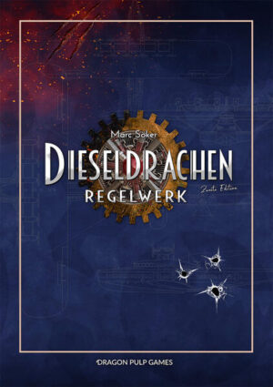 Vergessen Sie Steampunk! Denken Sie an Orks auf Kübelwägen und Elfen in Jagdflugzeugen, Zwerge in Zeppelinen und Trolle an Maschinengewehren! Dieseldrachen ist ein Fantasy- Rollenspiel im Stile der Abenteuerromane der 1930er, also wenn Archäologen zur Peitsche greifen und Mumiengräber öffnen - und später gegen Nazis mit Raketenrucksäcken kämpfen... Dieses Regelwerk beinhaltet alle Regeln für das Pen- &- Paper- Rollenspiel Dieseldrachen wie Charaktererstellung, Beispielcharaktere, Fahrzeugduelle, Kämpfe, Gegenstände, Kleidung, Waffen und natürlich zahlreiche Beispiele und Illustrationen. Die Regeln sind so gestaltet, dass Ihre Kreativität unmittelbaren Einfluss auf den Spielverlauf hat. Werkzeuge und Herangehensweise verändern die Höhe der Würfel. Je kreativer, desto besser! Kein Kampf ist wie der andere. Nutzen Sie Umgebung, Teamwork und Wow- Effekt, um Ihre Chancen zu verbessern. Oder sammeln Sie mächtige Artefakte und bestimmten Sie den Fluss der Magie! Nicht Teil dieses Regelwerks sind die Beschreibungen der Spielwelt. Dafür gibt es den regelneutralen "Dieseldrachen - Weltenband". Worauf warten Sie noch? Das Abenteuer wartet!