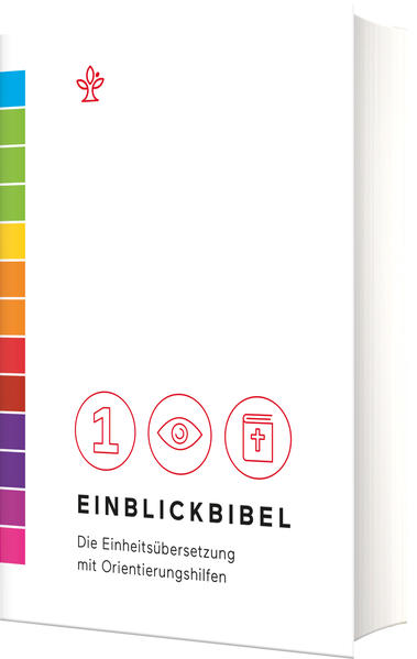 Die EINBLICKBIBEL ist die Bibelausgabe für alle, die sich schnell und auf einen Blick in der Bibel zurechtfinden möchten: Wie hängen die verschiedenen Texte der Bibel zusammen? Und wie finde ich den roten Faden zu Gott? Mit der neuen EINBLICKBIBEL gelingt endlich der schnelle Einstieg in die Bibel! Ein übersichtliches Leitsystem aus Farben und Icons, sowie leicht verständliche Einleitungen und Kurzkommentare dienen dazu den Aufbau, den Inhalt und die wichtigsten theologischen Motive der Bibel in kurzer Zeit zu überblicken. Mühelos lassen sich damit innere Struktur und erzählerische Zusammenhänge der Bibel erfassen! Diese Bibel mit dem vollständigen Text der Einheitsübersetzung sowie zahlreichen Kommentaren und leicht verständlichen Hinführungen eignet sich besonders für Anfänger, aber auch für alle Fortgeschrittenen und Bibelinteressierte, die ohne langes Blättern und Suchen dem Wesen und Inhalt der Bibel auf die Spur kommen wollen.