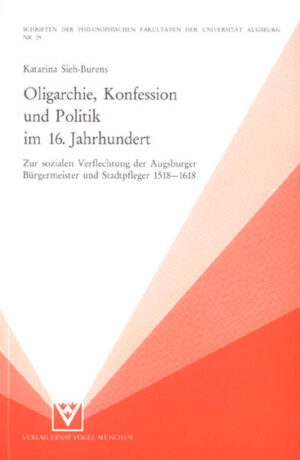 Augsburgs große Handels- und Bankhäuser nahmen zu Beginn der frühen Neuzeit nicht nur auf das wirtschaftliche Leben Süddeutschlands, sondern auch auf die Politik der Reichsstadt entscheidenden Einfluss. Über ein umfangreiches Netz von Sozialkontakten (Verwandtschaften, rechtliche Interaktionen, Wirtschaftsbeziehungen, Nachbarschaften) waren sie in die politischen und konfessionellen Konflikte der Stadt seit der Einführung der Reformation in den dreißiger Jahren des 16. Jahrhunderts verwickelt. Bei der Lösung dieser Konflikte spielte die Besetzung des ranghöchsten Stadtamtes, des Bürgermeister-, später des Stadtpflegeramtes, eine zentrale Rolle. Der Wirkungszusammenhang zwischen dem spezifischen Erscheinungsbild städtischer Führung einerseits und der Reformation bzw. dem Konfessionalisierungsprozess andererseits steht im Mittelpunkt dieser Fallstudie. Sie untersucht die soziale Verflechtung der Augsburger Bürgermeister und Stadtpfleger und zeigt auf, dass die Politik der Reichsstadt im Wesentlichen von vier konfessionell unterschiedlichen Beziehungsnetzen-dem der Welser, der Fugger, der Herbrot und der Seitz-bestimmt wurde.