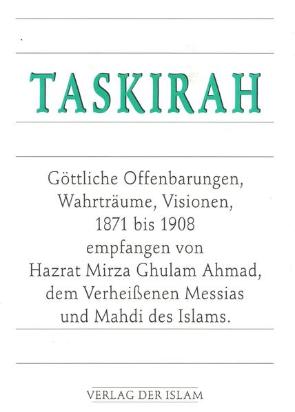 Dieser Band bietet eine Übersetzung der Träume, Visionen und wörtlichen Offenbarungen, die Hadhrat Mirza Ghulam Ahmad, dem Verheißenen Messais und Mahdi des Islam, über einen Zeitraum von mehr als 30 Jahren gewährt wurden. Das Material des Originals wurde aus verschiedenen derzeitigen Veröffentlichungen (Büchern, Zeitschriften und Zeitungen) zusammengetragen. Es ist im Westen eine weit verbreitete Annahme, dass Offenbarung eine Aufwallung des Geistes eines aufrichtigen Menschen sei. Jedoch stellt sie, dem Glauben der Ahmadi Muslime entsprechend, eine wörtliche, zwischen Gott und dem Menschen auftretende Kommunikation dar, die auch heute noch von vielen heiligen Menschen erfahrbar ist.