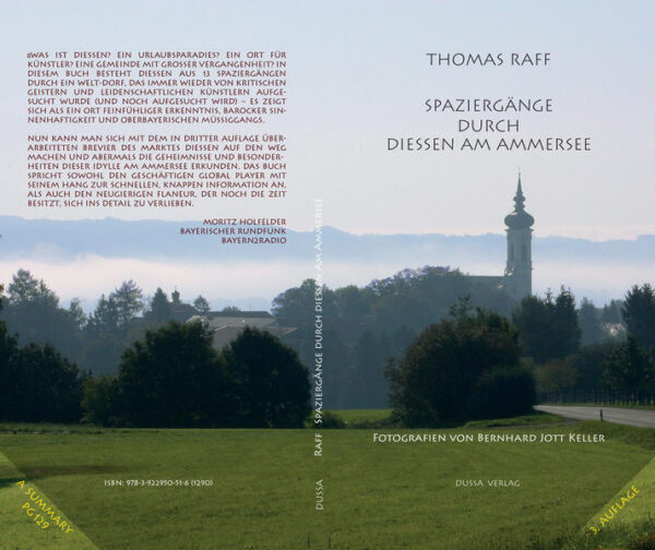 Was ist Diessen? Ein Urlaubsparadies? Ein Ort für Künstler? Eine Gemeinde mit großer Vergangenheit? In diesem Buch besteht Diessen aus 13 Spaziergängen durch ein Welt-Dorf, das immer wieder von kritischen Geistern und leidenschaftlichen Künstlern aufgesucht wurde (und noch aufgesucht wird) – es zeigt sich als ein Ort feinfühliger Erkenntnis, barocker Sinnenhaftigkeit und oberbayerischen Müßiggangs. Nun kann man sich mit dem in dritter Auflage überarbeiteten Brevier des Marktes Diessen auf den Weg machen und abermals die Geheimnisse und Besonder-heiten dieser Idylle am Ammersee erkunden. Das Buch spricht sowohl den geschäftigen Global Player mit seinem Hang zur schnellen, knappen Information an, als auch den neugierigen Flaneur, der noch die Zeit besitzt, sich ins Detail zu verlieben. Moritz Holfelder Bayerischer Rundfunk Bayern2radio