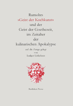 Der deutsche Kunsthistoriker und Schriftsteller Karl Friedrich von Rumohr (1785-1843) gilt als Wegbereiter einer quellenkritischen Kunstgeschichtsschreibung und bedeutendester Gastrosoph der Goethe-Zeit. In seinem Buch "Geist der Kochkunst von Joseph König“, es erschien 1822 unter dem Namen seines Leibkochs, setzte er sich mit unterschiedlichen Nahrungsmitteln und Kochtechniken auseinander und sprach sich für die Beibehaltung der unprätentiösen, traditionellen deutschen Küche aus.