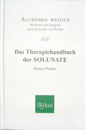 Die Heilmittel nach Alexander von Bernus — die SOLUNATE — sind seit vielen Jahrzehnten Bestandteil der naturheilkundlichen Praxis. Dieses Handbuch erfaßt den therapeutischen Erfahrungsschatz und ist Wegweiser zum effektiven Einsatz der SOLUNATE.  Inhalt – Kurzübersicht 1. Ziel dieses Therapiehandbuchs & Wichtiger Hinweis 2. Soluna-Heilmittelsystem & Bezug der SOLUNATE  3. SOLUNATE-Namen 4. Charakteristik der SOLUNATE und relevanter LUNASOL-Podukte 5. SOLUNATE-Rezepturbestandteile  6. Therapiehinweise  7. Entgiftung und Ausleitung 8. Aufbautherapie  9. Rhythmisierung 10. Immunsystem und Allergie  11. Infekte 12. Krebs-Begleitung  13. Bewegungsapparat  14. Herz, Kreislauf und Gefäße  15. Atmungssystem  16. Magen-Darm-Trakt 17. Leber, Galle und Bauchspeicheldrüse 18. Stoffwechsel  19. Nieren und harnableitende Organe. 20. Geschlechtsorgane 21. Haut  22. Schilddrüse  23. Lymphatischen System und Blut 24. Nervensystem 25. Augen, Ohren und Nase. 26. Psyche  27. Schwangerschaft und nachgeburtliche Betreuung  28. Kinder 29. Index der therapeutischen Anwendungen