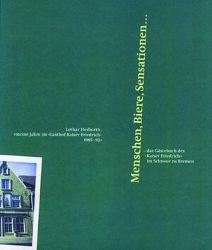 Das Gästebuch des Gasthofs "Kaiser Friedrich" im Bremer Schnoor ist ein amüsantes Bremer Who's who aus den Jahren 1985-92. Mit über 500 Schwarz-Weiß-Fotos und Widmungen der illustren Gäste sowie Anekdoten des Wirtes Lothar Herborth. Eine bremische Institution gewährt vielsagende Einblicke.