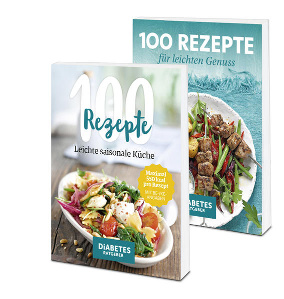 1. Buch Leicht genießen, gesund leben! Herzhafte Fleischgerichte, leckere Pasta, asiatische Spezialitäten, süße Klassiker und die besten Ideen aus der vegetarischen Küche. 100 Rezepte, die vollen Genuss bieten, aber bei Fett und Kohlenhydraten sparen. Mit der neuen Art zu kochen verbessern Sie Blutzucker- und Cholesterinwerte und nehmen dauerhaft ab, ohne auf Ihre Lieblingsspeisen verzichten zu müssen. 2. Buch Die neue Saison-Küche! Das essen, was die Natur gerade bereitstellt: eine Garantie für gesunden Genuss. Das Geheimnis der saisonalen Küche möchte Ihnen dieses Buch näherbringen. Alle Rezepte sind kalorienarm, mit BE-/KE-Angaben versehen und überzeugen durch einen perfekten Nährstoffmix. Perfekt für Menschen mit Diabetes und solche, die gerne ein bisschen leichter kochen möchten.