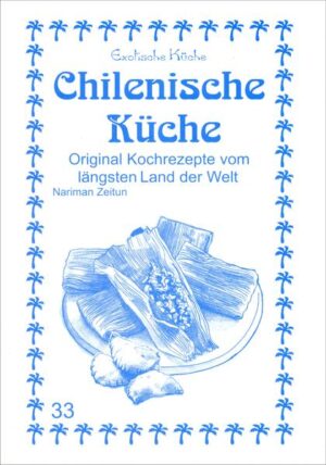 Während des 19 Jahrhunderts strömten Menschen aus fast ganz Europa, Vorderasien und den benachbarten nordamerikanischen Staaten nach Chile und wurden sesshaft. Dabei verschmolzen die traditionell chilenischen Kochrezepte mit europäischen, südamerikanischen und orientalischen Kochkünsten und so entstanden tolle Rezepte in den Kochtöpfen Chiles Wir haben in unserem Kochbuch das beste der Küche Chiles rausgeholt, die bekanntesten Rezepte der chilenischen Küche sind „Homitas“ (in Maisblättern gegarten Zutaten), „Milacos“ (gefüllte Kartoffeltaschen), „Empanadas“ (gefüllte Teigtaschen) so wie Eintöpfe und „Carne de Malaya“ (Brustfleischrollen) und noch viele andere tolle Rezepte.