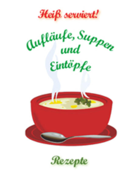 Heiß serviert! Aufläufe, Suppen und Eintöpfe Wer Lust auf eine gehaltvolle Mahlzeit hat, muss hier zugreifen! Wie der Titel schon besagt, umfasst diese Sammlung 63 Rezepte, die alle heiss serviert werden. Die Rezepte werden in vier Gruppen präsentiert: Zuerst die Aufläufe (haben Sie schon mal Schwarzbrot-Trauben-Auflauf oder süsssauren Reisauflauf mit Äpfeln ausprobiert?), dann folgen die Eintöpfe (wie wärs mit einem Hasentopf oder einem Irish Stew?). Eine spezielle Abteilung sind Gerichte mit Meeresfrüchten und Fisch (z. B. Fisch-Auflauf Büsum oder Rindfleischsuppe mit Garnelen). Es folgen darauf die Suppen, hierzu gehört natürlich eine Minestrone, oder die Mulligatawny ? sie wird jedes Jahr beim Dinner for One erwähnt. Ist der Appetit gestillt? Die Mappe ist ideal zum weiteren Ergänzen eigener Rezepte.