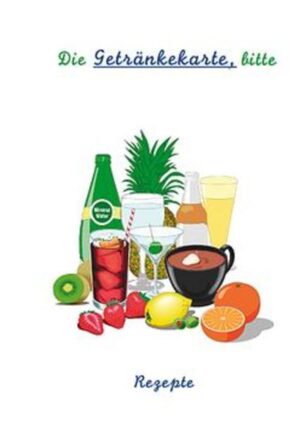 Wer einen Blick in die Getränkekarte mit 113 Rezepten wirft, wird erstaunt sein, welche Vielfalt er dort vorfindet. Das Angebot reicht von kalten Getränken wie Kiwi-Limonade zu heissen wie dem Irish Coffee, von alkoholfreien wie dem Ananas-Apfel-Trunk bis zu Getränken mit Prozenten wie der Schokolade mit Mokka-Likör. Wer Ausschau nach einem Fitness-Drink wie dem Gurken-Power-Shake hält, ist hier ebenso richtig wie der, der für die späte Stunde einen Cocktail oder ein Gläschen Likör sucht. Auch für Parties und Feste ist getränkemässig gut gesorgt, denn Bowlenrezepte für den Sommer und Punschrezepte für kalte Tage findet der interessierte Leser u. a. auch in dieser Rezeptesammlung. Zur blauen Stunde bietet die Cocktailbar den "blonden Engel" mit Eierlikör zubereitet, oder für den, der es heiss liebt und eine "Bloody Mary", gewürzt mit schwarzem Pfeffer bevorzugt. Der Tag kann allerdings auch mit einem "Dry Martini" ausklingen.