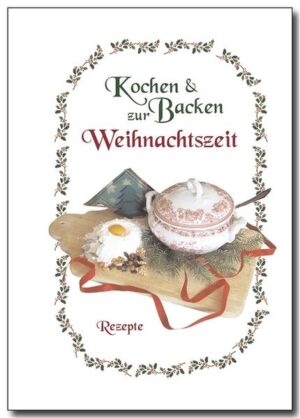 Nichts ist in der Weihnachtszeit schöner, als dass der Duft von Gebäck durchs Haus zieht. Gewürze wie Anis, Kardamom und Zimt haben Hochkonjunktur. Aachener Printen, Mandelgebäck und Rumkugeln sind u. a. die Köstlichkeiten, denen nur schwer zu widerstehen ist. Gebraten und gekocht werden kann nach Anleitung Ente, Fasan nach Elsäßer Art. Wer Fisch liebt, dem wird der Hecht nach Badenser Art empfohlen. Alternativen dazu sind Braten vom Rind und Schwein. Beilagen, wie gefüllte Champignons oder herzhafte Cashew-Nuss-Törtchen, sind unter der Rubrik Diverses zu finden, wie auch der Ingwer gefüllte Bratapfel oder die nicht ganz einfach herzustellende Créme Caramell. Verwöhnen Sie Ihre Lieben zu den Festtagen mit weiteren Köstlichkeiten dieser Sammlung.