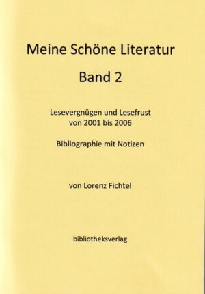 Der Verfasser notiert seine Leseerfahrungen der Jahre 2001 bis 2006 in Form einer Bibliografie. Seine Lektüre besteht hauptsächlich aus belletristischer Literatur. Ohne geographische und zeitliche Eingrenzung. Insgesamt werden 350 Bücher aus subjektiver Sicht besprochen.