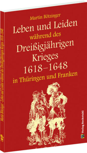 Taschenbuch von Martin Bötzinger mit einem Vorwort von Harald Rockstuhl und einem Nachwort von Werner Rockstuhl, 86 Seiten und 14 Abb. Wortgetreue Transkription des Originaltextes. Martin Bötzingers Leben und Leiden während des Dreißigjährigen Krieges in Thüringen und Franken gilt wohl als die Eindrucksvollste Schilderung eines Menschen im Dreißigjährigen Krieg 1618-1648. Mit einem Vorwort von Harald Rockstuhl sowie der Lebensweg von Martin Bötzinger 1603 - 1673 aufgeschrieben von Werner Rockstuhl mit Jena, Weimar, Erfurt, Gotha, Eisenach, Meiningen, Hildburghausen, Heubach, Heldburg, Poppenhausen, Lindenau, Coburg, Neustadt und Mupperg. Vorwort von Harald Rockstuhl Leben und Leiden während des Dreißigjährigen Krieges in Thüringen und Franken von Martin Bötziner I. Unglück für einen kleinen Menschen II. Tanz der Kriegsfackel III. Diese Lotterkerle IV. Als der Tod auf euer Bett zutrat Nachwort von Werner Rockstuhl Der Lebensweg von Martin Bötzinger 1603 - 1673 Veste Heldburg Extract aus Hr. Martin Bötzingers Leben. Mich. Buchrödern angefangen, von Joh. Christoph Meyern fortgeführet. Heubach Auf den Leichen-Text LESEAUSZUG: "Zu meinem Glücke wurden sie während des Reitens eines Bauern ansichtig, in dem ich den reichen Kaspar Höfer aus Gellershausen erkannte. Während sie auf ihn zuritten, ließen sie mich in die Gewalt eines Menschen, der ein geborener Schwede war und nur notgedrungen ihre Gesellschaft teilte. Der erkannte an meinem Hauswams, wes Standes ich war, fühlte Erbarmen mit mir und sagte: 'Bruder, leff, leff: - du söst sonst sterfen!'. Wir verabredeten, daß er mir zum Scheine nachsetzen solle, wenn ich mich davonmachte, und da er auf alle meine Vorschläge einging, rannte ich unversehens ins Gebüsch und entkam so den Kroaten. Der reiche Kaspar aber mußte am selben Orte aufs elendste sterben. "