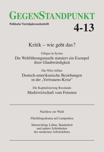 GegenStandpunkt 4-13 | Bundesamt für magische Wesen