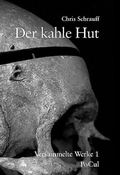 Nach missglückter Landung hockt der alte Engel benommen auf der Spitze des Starkstrommasts.Fetzen seiner Größe knistern noch im Draht, sein linker Flügel klebt gar nicht so weit weg im Asphalt der Straße. Es halten ein paar Autos, um zu fotografieren. In einem Nachbarbaum sammeln sich die Krähen. Auf dem Heimweg von der Schule kommen die Kinder. Sie werfen Steine und laufen nach Haus. Chris Schrauff Der kahle Hut. Versammelte Werke 1 Erschienen September 2001. 564 Seiten ISBN 978-3-929435-12-2 € 18,40 Mit allen Engeln, allen Prinzen, allen Gerippen, allen Kühen, allen Elefanten, allen Drachen, Kugellagern, Wölfen, Fröschen, allen Zigaretten. Mit vielen neuen Fahrrad- und Liebesgeschichten. Mit Zeichnungen von Wolfgang Schmitt und einem Nachwort von Klaus Behringer.