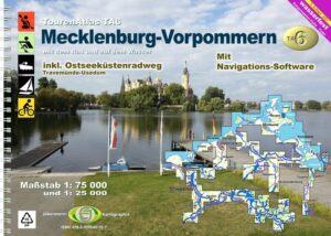 Die 66 Streifenkarten Mecklenburg-Vorpommerns (einschl. Randbereiche anderer Bundesländer) bieten alle Informationen, die der Wasserwanderer unterwegs benötigt: Gewässer-km, Anlande- u. Befahrungsverbote, Rast- und Biwakplätze, Liegeplätze, Ein- und Ausstiegsmöglichkeiten, Sehenswürdigkeiten, Betonnung, Tiefen, Küstenbeschaffenheit, Anschriften- und Ausstattungsliste der Vereine und Campingplätze, und eine Kartendarstellung, die nicht hinter´m Deich aufhört, also für Landausflüge oder Radtouren (zum Rückholen des PKW´s) ebenso geeignet ist.