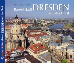 Dieser Bildband ist eine Liebeserklärung an Dresden in neuem Glanz. Mit ausgewählten aktuellen Farbaufnahmen geht die Rundreise auf 96 Seiten durch die ehemalige fürstliche Barock-, Residenz- und heutige Landeshauptstadt historischer Prägung. Ferner besuchen wir malerische Schlösser und romantische Parkanlagen in Dresdens näherer Umgebung. Im Anschluss werden die touristischen Nahziele vorgestellt, mit dem anmutigen Elbtal, der berühmten Stadt Meißen und der Sächsische Schweiz mit den bizarren Formen des Elbsandsteingebirges. Als Regierungssitz des früheren Kurfürstentums Sachsens hat sich Dresden im Laufe der Jahrhunderte zu einer Kultur- und Kunststadt ersten Ranges entwickelt. Im Vordergrund steht die neu aufgebaute Dresdener Barock-Altstadt mit der Frauenkirche, dem Schloss, der Kathedrale, dem Zwinger und der Semperoper. Hier befinden sich auch sechs der Kunstmuseen mit ihren weltberühmten Exponaten, die Gemäldegalerie Alte Meister und die Rüstkammer im Semperbau, die Porzellan-Sammlung und der Mathematisch-Physikalische Salon im Zwinger sowie das Albertinum mit der Galerie Neue Meister und der bekannten Preziosen-Sammlung Grünes Gewölbe im Residenzschloss, welche auf die Gründung von August dem Starken zurückgehen. Seit jeher haben in Dresden und dem Elbtal berühmte Komponisten klassischer Musik gewirkt, wie auch Dichter, großartige Künstler, Meister der Baukunst und des Kunsthandwerks sowie andere Geistesgrößen. Ihre Mäzene waren die sächsischen Herrscher, allen voran August der Starke und sein Sohn August III. Die Auswahl der Bilder exzellenter Fotografen wird begleitet von informativen, kulturhistorischen Texten der Journalistin Christine Gräfin von Brühl, die in direkter Linie von dem ehemaligen Premierminister Heinrich Graf von Brühl abstammt. Gehen Sie mit diesem Bildband auf Entdeckungsreise durch die Barockstadt Dresden und durch das Elbtal. Der Band ist Heimatbuch und Standardwerk zugleich sowie ein repräsentativer Botschafter für alle Auswärtigen.