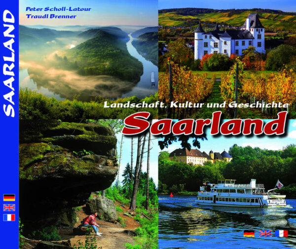 Dieser repräsentative Landes-Bildband lädt auf 72 Seiten in Bild und Text zu einer touristischen Rundreise durch das SAARLAND, der Grenzregion zwischen Deutschland und Frankreich, ein. Er zeigt einen Querschnitt der wechselvoll anmutigen Landschaft, der alten romantischen Städte, Burgen und Schlösser, Kirchen und Klöster, die Weinbaugebiete, markante Felsen und die Zeugen der Industrialisierung und heutigen Industriedenkmäler. Für alle „Auswärtigen“ hat das Saarland das Image eines Kohle- und Stahlreviers, obwohl dies auch früher schon nur für bestimmte Regionen galt, vorwiegend um Neunkirchen entlang der Saar von Völklingen bis Dillingen. Die Gruben und alten Fabriken sind größtenteils stillgelegt, ihre Anlagen dienen heute als Industriedenkmäler. Dieses Buch will mit alten Vorurteilen aufräumen und das Saarland mit all seinen landschaftlichen Vorzügen und kulturellen Besonderheiten vorstellen. Nahe des Weinanbaugebietes an der Mosel, der Saarschleife und Mettlach beginnt die Bilderreise. Vorbei an hügelige Landschaften mit Stauseen über Weiskirchen, Wadern, Nonnweiler, Tholey, St. Wendel, Ottweiler, Homburg und Blieskastel bis nach Saarbrücken, der Landeshauptstadt an der Saar. Von hier aus geht es zum Industriedenk_mal „Völklinger Hütte“, nach Saarlouis mit seiner „Teufelsburg“ und entlang der Saar bis nach Merzig, wo die Bildertour endet. Der Einleitungstext stammt von dem gebürtigen Saarländer und weltbekannten Autor Peter Scholl-Latour, die bildbegleitenden Texte schrieb die bekannte saarländische Journalistin Traudl Brenner. Die Farbaufnahmen sind überwiegend von dem Fotografen und Verleger Horst Ziethen. Für Einheimische ein Heimatbuch, in dem jeder in Bild und Text noch manches Neues entdecken kann, und für den Touristen und Besucher ein repräsentativer Reisebegleiter und schönes Andenken als dreisprachige Ausgabe in D/E/F.