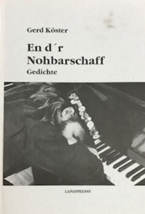 En d`r Nohbarschaff (Orig.: In the neighborhood, T.&M.: Tom Waits)) Dä Speck zänk die Eier En d`r Teflon Pann Un dä Möpp vun dä Jaby Bläff mich dauernd blöd ahn Un die Türke Pänz klingele Müsje am Daach Un die bedressene Baustell Weck mich morjens öm AachEn d`r Nohbarschaff Nevvenahn es en Huhzick E Huus wigger wohnt dä Schäng Dä wor 6 Johr en Mehrheim Dä bütz nur noch de Wäng Un dä Jlascontainer es voll met Papier Un wenn mieh Rad falsch jepark es Dann kütt stekum de SchmierEn d`r Nohbarschaff Dä Hure Bään tritt singe Bullterrier platt Un die Pänz hann hück Spass Met däm Fuzzy jehatt Un de Mamm brööt ihr Fritte Un laach dobei Un dä Kuckucksmann kritt sing Tour Nit op de ReihEn d`r Nohbarschaff Die Bergheimer Hipp Die es jrundlos joot drop Un dä Platzhirsch däät schnuuve Un dä Weet dä pass op Un dä Arzt hät däm Didi die jääl Kaat jezeich Un dä Hein süff sich fädich Jo dä fällt baal vum FleischEn d`r Nohbarschaff