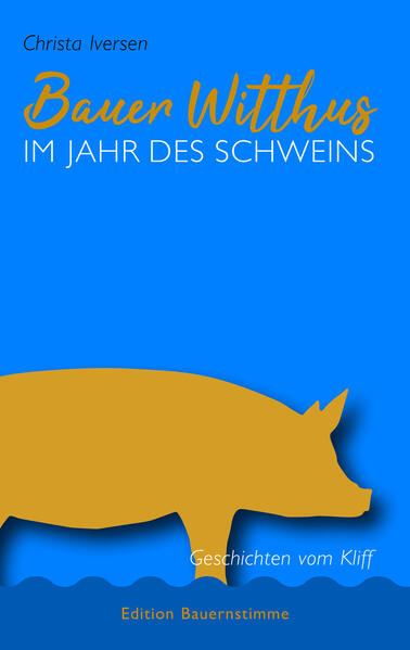 Immer wenn Stadt und Land(wirtschaft) aufeinandertreffen, kann es turbulent werden. In ihrem neuen Buch erzählt Christa Iversen vom Bauern Pelle Witthus, der seinen bereits seit Generationen bestehenden Hof aufgeben muss. Im Stall stehen nur noch drei Sauen, die ihm sehr ans Herz gewachsen sind. Eine Nachfolge ist nicht in Sicht. Am Neujahrsmorgen 2019 liest Pelle im „Bauernkurier“, dass im fernen China ab nächsten Monat das „Jahr des Schweins“ beginnt. Daraufhin beschließt er, dass es in diesem Jahr seinen drei Sauen noch einmal richtig gut gehen soll. Und vielleicht kann er am Jahresende sagen, dass auch er ein wenig „Schwein“ gehabt hat. Tatsächlich wird es ein stürmisches Jahr auf dem Kliff an der Förde, mit Höhen und Tiefen, heiterem und Bitter-Ernstem. Denn als Pelles Tochter Betty mit ihrer Wohngemeinschaft aus Hamburg auf dem Hof erscheint und den betrieb mit kreativen und unkonventionellen Ideen retten will, läuft einiges aus dem Ruder und die Nachbarschaft von Pelle mischt natürlich auch kräftig mit.