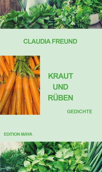 Kraut und Rüben ist der Debut-Gedichtband der jungen Dichterin, Claudia Freund. Mit zarter Feder schmiedet sie Verse, die dem Zeitgeist auf die Spur kommen. Ihre lyrische Reise durch Kraut und Rüben ist entspannnend, unterhaltend und humorvoll.