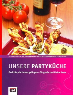 Eine Auswahl fast fünfzig individueller Rezepte von Leserinnen und Lesern der Ludwigsburger Kreiszeitung und ihrer Regionalausgabe Neckar- und Enzbote. Veröffentlicht wurden Gerichte, die gut vorbereitet und bei großen und kleinen Festen einfach und schnell zubereitet oder tafelfertig präsentiert werden können. Dazu gehören unter anderem überbackene Brötchen, Spieße, Teigtaschen, Fleisch- und Gemüsebällchen, Aufstriche, Dips, Suppen, salzige Kuchen, Salate und Desserts.