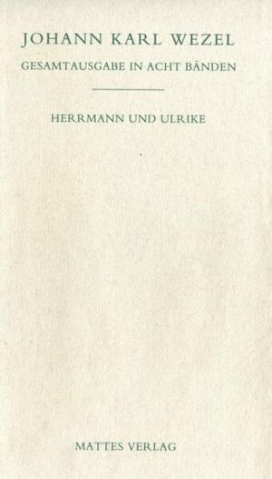 "Der beste teutsche Roman, der mir jemals vor Augen gekommen" - so lobte Christoph Martin Wieland 1780 - bald nach dem Erscheinen des Romans - "Herrmann und Ulrike". Dieses Werk aus der Feder des Anthropologen, Pädagogen und Dichters Johann Karl Wezel (1747--1819) ist ein Höhepunkt der Literatur der deutschen Spätaufklärung - kein Roman der Bildung des Helden, sondern einer seines Durchsetzungsvermögens. Standesschranken, Trennung, Mißverständnisse und vorehelicher Geschlechtsverkehr können die Liebe zwischen Herrmann und Ulrike nicht zerstören. Genauso ermüdet der Ehrgeiz Herrmanns auch in subalternen Stellungen nicht. Der vielseitig desillusionierte Held gibt nicht auf und gelangt endlich selbst in die erwünschte Lage, nun andere den "Einfluß seines Daseyns" fühlen zu lassen.