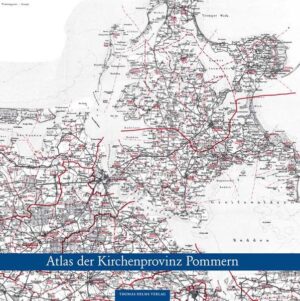 Die 1931 vom Evangelischen Pfarrerverein der Provinz Pommern im Maßstab 1:200.000 veröffentlichte 'Kirchenkarte der Provinz Pommern' wurde von Hans Glaeser auf der Basis einer Pommernkarte des damaligen 'Reichsamtes für Landesaufnahme' erarbeitet und zeigt die Gliederung der pommerschen Provinzialkirche in den West- und Ostsprengel, die Grenzen der 52 Kirchenkreise sowie die Bereiche der einzelnen Kirchspiele. Darüber hinaus bietet sie weiteres detailliertes Material für Nachforschungen, da sie beispielsweise nicht nur Forsthäuser und Mühlen zeigt, sondern auch Schulstandorte mit der Zahl der Lehrer berücksichtigt. Diese Karte mit der Fülle ihrer Informationen bildet die Grundlage für den hier vorgelegten Atlas. Die nach Kirchenkreisen geordneten Kartenblätter erhielten Verzeichnisse der damaligen Kirchspiele mit den zugehörigen Kirchspielorten. Ein umfangreiches, mehr als 8.000 Positionen umfassendes Register aller kartierten Orte sowie Seen, Flüsse, Bäche, Inseln, Forsten und auch aller Bahnhöfe und Haltepunkte dient der Erschließung des kartographischen Werkes.