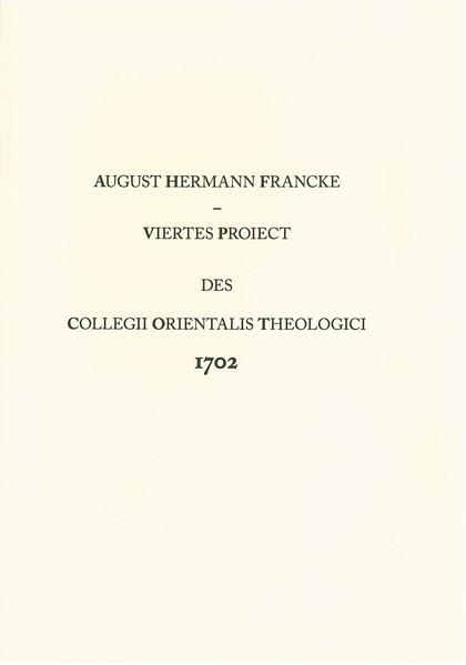 Viertes Proiect des Collegii Orientalis Theologici 1702 | Bundesamt für magische Wesen