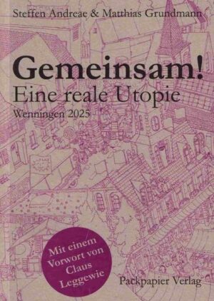 Steffen Andreae & Matthias Grundmann Gemeinsam! Eine reale Utopie. Wenningen 2025 160 Seiten, ISBN 978-3-931 504-49-6 Wie begegnen wir Klimawandel, Umweltzerstörung, Radikalkapitalismus, zwischenmenschlicher Sprach- und Teilnahmslosigkeit, wie der politischen Entmündigung? Wie wollen wir heute und in einer Zukunft verschwindender Ressourcen und zunehmender Kriegsgefahren leben und uns organisieren? Wenn alles zusammenbricht, muß dann Mensch gegen Mensch kämpfen