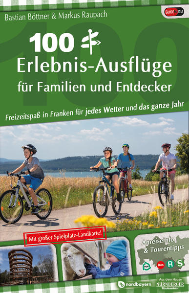 DAS Freizeitbuch für Franken mit 100 spannenden Familien-Ausflügen und über 300 Tipps Mit neuer Spielplatz-Landkarte und Empfehlungen für jede Jahreszeit Abenteurer und Entdecker bekommen einen maßgeschneiderten Ganzjahres-Wegweiser für Franken an die Hand. In ihrem Buch "100 Erlebnis-Ausflüge für Familien und Entdecker - Freizeitspaß in Franken für jedes Wetter und das ganze Jahr" stellen die Autoren Bastian Böttner und Markus Raupach auch in der runderneuerten 2. Auflage wieder die besten Ausflugsmöglichkeiten der Region in 100 Tagesausflügen zusammen. Berücksichtigt werden neben jahreszeitlichen Besonderheiten unter anderem auch Wetterkapriolen wie Hitzewellen oder plötzlich aufziehende Regenschauer. So entsteht ein Freizeitbuch für das komplette Jahr und fast jedes Wetter, Ausreden gibt es damit keine mehr. Neu dabei ist eine große Faltkarte mit den schönsten Spielplätzen in Franken, eine oft unterschätzte Spaßquelle in unserer Region. Zusätzlich zu den fertig ausgearbeiteten Ausflügen mit Highlights wie Freizeitparks, Höhlen, Burgen, Bädern, Kletterparks, Rodelbahnen oder Wander-/Radtouren, informieren praktische Tipps zur Anreise mit dem ÖPNV oder zu Familienkarten. Sogar an Spiele-Tipps für den Zeitvertreib beim Regenschauer haben die Autoren gedacht. Das leibliche Wohl garantieren viele Empfehlungen für eine Einkehr unterwegs oder das neu entwickelte Verpflegungs-Symbol, das Ausflugsziele mit eigenem kulinarischem Angebot kennzeichnet. Spezielle Ausflüge zur Winterzeit und ein Festkalender lassen das Buch gar nicht erst in den Schrank wandern, denn die Region Franken weiß 365 Tage im Jahr zu begeistern!