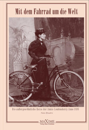 Erste Frau, die mit dem Fahrrad die Welt umrundet Annie Londonderrys 15-monatige Odyssee rund um die Welt in den Jahren 1894 und 1895 war ein waghalsiges und beispielloses, schillerndes, fantastisches, wenn auch verworrenes Kapitel in der Geschichte des Fahrradfahrens. Es gibt wirklich keinen Weg, den Einfluss von Annies Abenteuer auf den großen Kampf um Gleichberechtigung zu messen und herauszufinden, wie viele Frauen davon begeistert und beflügelt wurden. Annies Reise verkörperte in perfekter Weise das Zusammenwachsen der Frauenbewegung mit dem Fahrrad-Boom und ist deshalb ein kleines, aber aufschlussreiches Kapitel in der Geschichte der Frauen um die Jahrhundertwende. ----- Annie Kopchovsky war eine jüdische Einwanderin und berufstätige Mutter bis sie sich an „einer der ungewöhnlichsten Wetten, die je gemacht wurden“ beteiligte: Zwei Kaufleute hatten gewettet, dass eine Frau nicht fähig sei, die Welt auf einem Fahrrad zu umrunden. Die unglaubliche Summe von 5.000 Dollar sollte durch den Verkauf von Werbeflächen auf ihrem Fahrrad und ihrer Kleidung sowie Vorträgen über ihre Reise-Abenteuer verdient werden. Aus Annie Kopchovsky wurde Annie Londonderry, und eine Legende war geboren. So begann eines der größten Abenteuer und der größte Werbefeldzug des Viktorianischen Zeitalters. Als Annie im Juni 1894 Boston verließ – „Ich hatte keine Lust, mein Leben zu Hause zu verbringen, jedes Jahr mit einem neuen Baby unter der Schürze.“ – war sie eine kecke junge Frau mit einem etwa 42 Pfund schweren Fahrrad, einem Revolver, Unterwäsche zum Wechseln und einem Traum von Freiheit. Die lange, abenteuerliche Reise schuf eine neuartige, schwindelerregende Verbindung von Sport und Kommerz und machte Annie zu einem Symbol der Gleichberechtigung. Eine bezaubernde, wahre Geschichte über eine Frau mit Wagemut, die allen Widrigkeiten zum Trotz ihrem Leben einen neuen Sinn gab und die die viktorianischen Vorstellungen von Schicklichkeit über Bord warf.