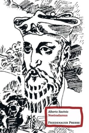 Der Künstler und Schriftsteller Alberto Savinio wurde von der Gestalt des Nostradamus geradezu magnetisch angezogen. Die okkulten Neigungen des Arzt und Propheten lockten ihn wie ein geheimnisvoller Kontrapunkt zu den Werten der bürgerlichen Gesellschaft. In seiner essayistischen Biografie, entstanden 1938, zeigt er Nostradamus bei nächtlichen Séancen, bei der Zubereitung geheimer Tinkturen und im Zwiegespräch mit Dämonen. Sein Text ist eine glühende und nebulöse Verehrung, Nostradamus geht aus ihr als ein Mythos hervor.