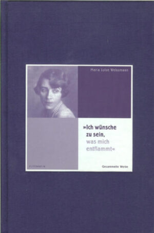 Der 1932 erschienene Band »Gesammelte Dichtungen« bildet die Grundlage für die Werkedition »Ich wünsche zu sein, was mich entflammt«, die zum 75. Todestag der Dichterin veröffentlicht wird. Diese Ausgabe ist allerdings mit zahlreichen Texten aus den bislang unveröffentlichten Nachlässen im Deutschen Literaturarchiv Marbach und in der Münchner Stadtbibliothek ergänzt: mit erzählender Prosa, Kritiken, Aufsätzen, dramatischen Entwürfen, Übertragungen von Paul Verlaine, Pierre Louys und Blaise Cendrars. Sie ist außerdem auf dem Stand der neuesten For-schung kommentiert und mit einem fundierten biografischen Nachwort versehen, das ausführlich den umfangreichen Briefwechsel der Dichterin mit Heinrich Bachmair berücksichtigt. Überdies wird der Band viele bislang unbekannte Zeugnisse von namhaften literarischen Zeitgenossen vorstellen, die die Beachtung und Anerkennung der Poetin dokumentieren. Die Edition setzt sich zum Ziel, die zu Unrecht in Vergessenheit geratene Dichterin Maria Luise Weissmann der Öffentlichkeit wieder zugänglich zu machen und die Bedeutung ihres Werks aufzuzeigen.