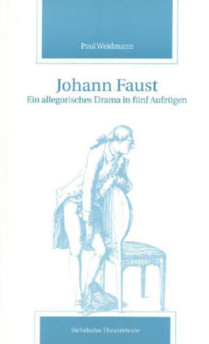 Mit Paul Weidmanns (1748-1801) Faust von 1775 wird ein Theaterstück wiederveröffentlicht, das fast vergessen und durch die Fokussierung auf Goethes Faust kaum Beachtung fand. Es bewegt sich auf der Geschmackshöhe der Zeit und knüpft mehrfach an die Tradition der Faust-Spiele an.