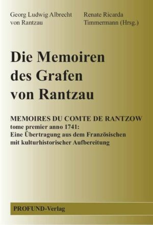 Diese deutsche Ausgabe der 1741 unter MEMOIRES DU COMTE DE RANTZOW erschienenen Memoiren des Reichsgrafen Georg Ludwig Albrecht von Rantzau richtet sich an alle diejenigen, die sich für Belletristik und unterhaltsame Autobiographien des 18. Jahrhunderts interessieren. Eine weitere Zielgruppe sind Genealogen und Kulturwissenschaftler, die Originalquellen zu historischen Personen, Orten und Begebenheiten auswerten wollen. Nach einer aufwendigen sprachwissenschaftlichen und kulturhistorischen Aufbereitung liegt nach Jahrhunderten erstmals ein gut lesbarer Text vor, der die Gedanken des deutschen Grafen so wiedergibt, wie er sie in seiner Muttersprache ursprünglich erdacht hatte. Die deutsche Ausgabe der Memoiren erfährt gegenüber dem französischen Original eine weitere Aufwertung durch zahlreiche Fußnoten, Personen- und Sachregister sowie Stammtafeln.