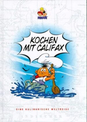 Endlich ist es da - das Kochbuch mit den Lieblingsrezepten der Abrafaxe! Califax erinnert sich an Stationen der unglaublichen Reise der Abrafaxe, und was ihm dabei am unvergesslichsten im Gedächtnis haften geblieben ist - ihr könnt's euch denken - das Essen! Indisch, japanisch und karibisch kochen - für Califax, dem Weltreisenden in Sachen Kochkunst kein Problem! Und auch für euch nicht - wenn dieses Kochbuch neben eurem Herd liegt! Abenteuerliche Menüs und geheimnisvolle Kreationen werden ein Kinderspiel für euch sein. Kommt mit auf diesen Ausflug in die Welt der Genießer und verwandelt euch binnen kurzer Zeit vom Spiegeleibrater zum Meisterkoch! Es gibt auch eine limitierte Sonderausgabe, die ein Set mit Faksimile-Reprints seltener Abrafaxe-Kochrezept-Karten enthält, nämlich Califax' "Kleine Geschichte der Kochkunst", die schon vor der Wende erschienen ist.