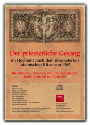 Die Hochform des alten Ritus ist das gesungene Amt. Während die Präfationen und das Pater noster im alten Ritus mit Noten versehen sind, ist dies aber bei den Orationen, Lesungen und Evangelien nicht der Fall. Für sie gibt es verschiedene 'Töne', die jeweils unterschiedliche Melodieverläufe für den Eingang, den Verlauf und das Ende des zu singenden Textes kennen. Diese müssen erlernt werden und sind dann relativ leicht auf den vorliegenden Text anzuwenden. Auch gibt es 'Kürzel' mit denen man-indem sie über die Textreihen schreibt-den Gesang vorbereiten kann. Schnell wird man jedoch zur Routine kommen. Das ist das Ziel dieser Broschüre, die für Priester und Priesteramtskandidaten gleichermaßen gedacht ist und die die Töne für die verschiedenen Zeiten des Kirchenjahres berücksichtigt.